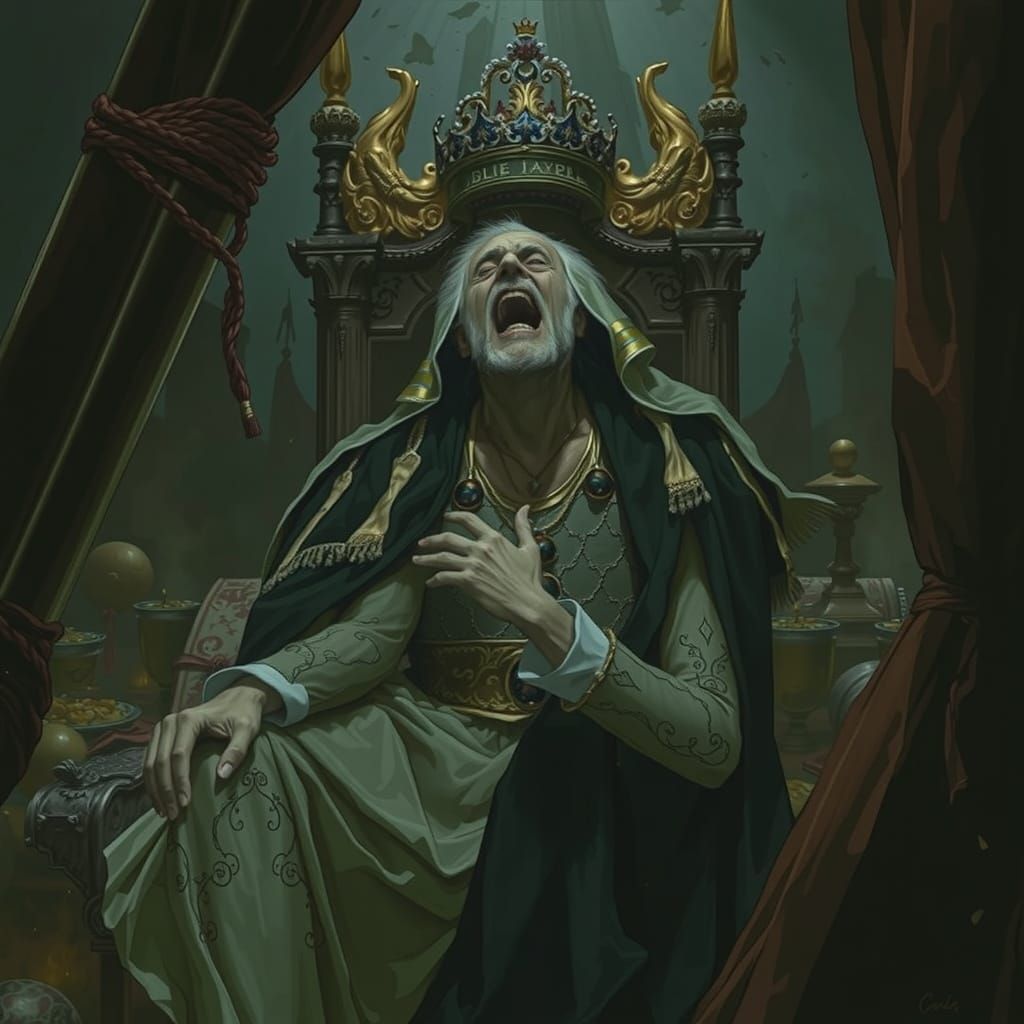 King's Turmoil: A Baroque-Inspired AI Image