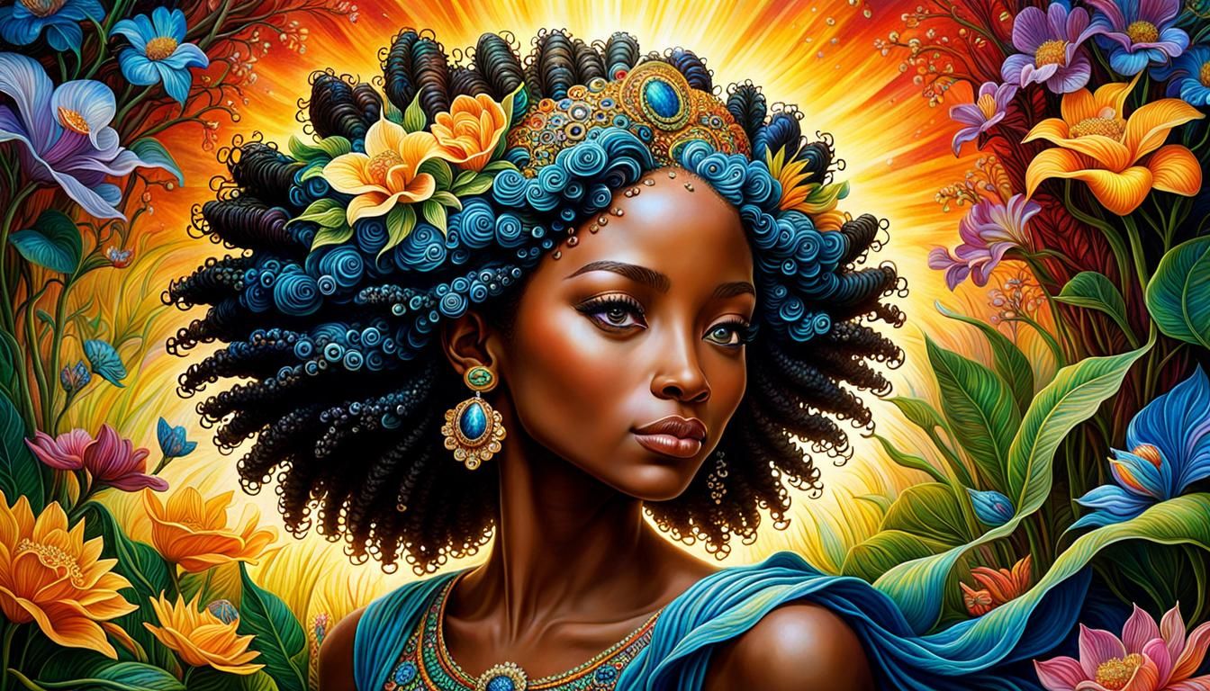 Radiant Joy: A Visionary Portrait in Matte Painting