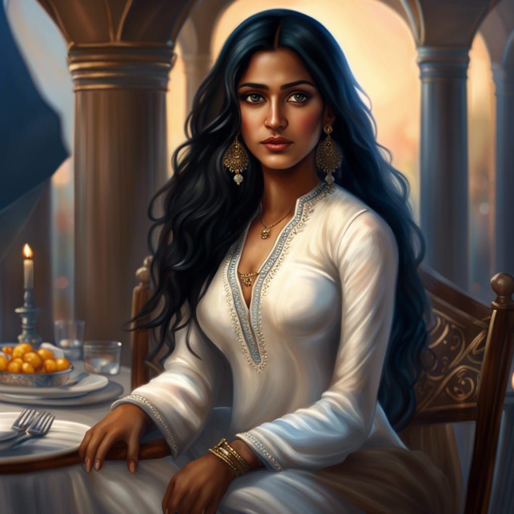 Beautiful Indian Woman in Ripped Jeans, 8k