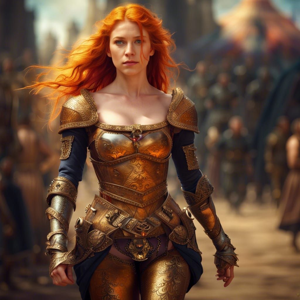 Medieval Goddess in Knight Armor