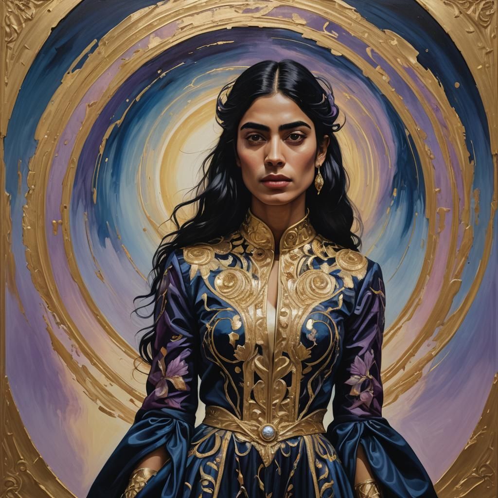 Sevdaliza Alizadeh in Surrealist Dutch Golden Age Portrait