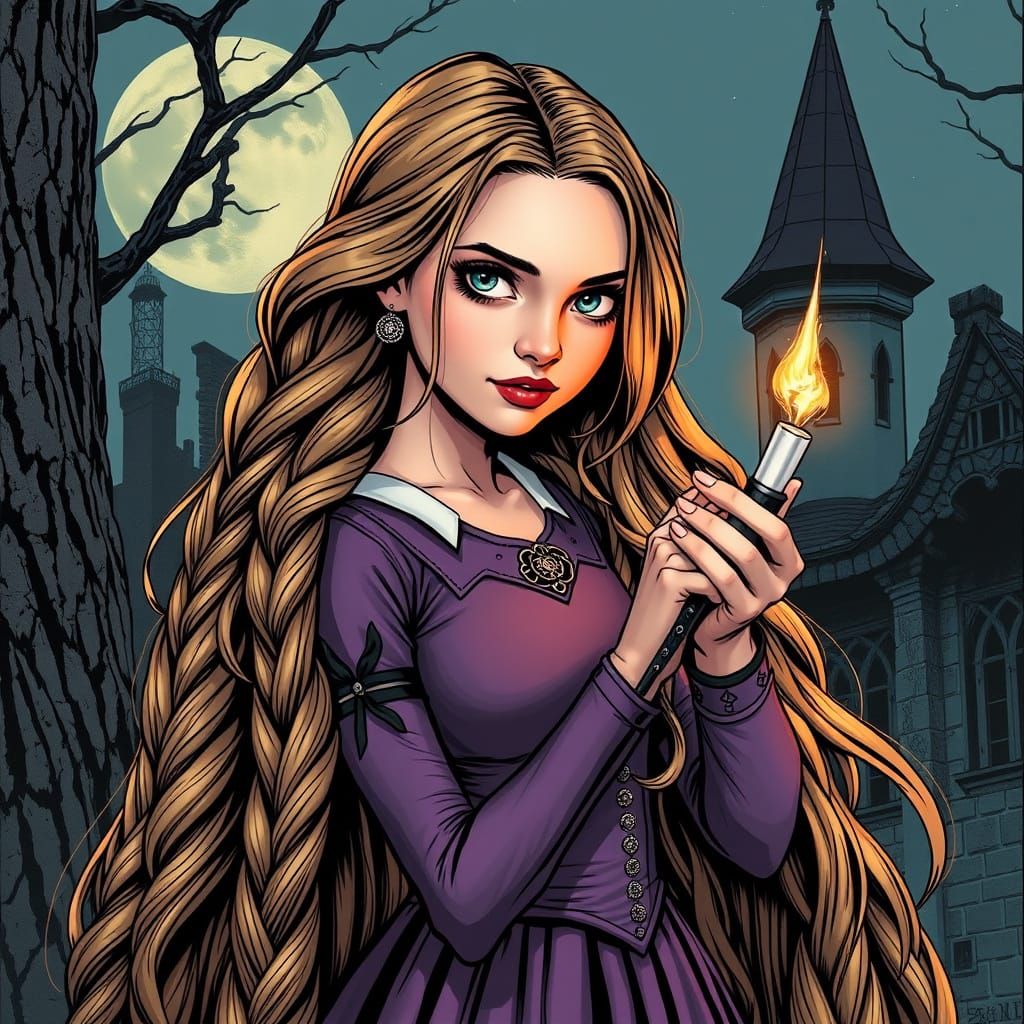 Rapunzel as Dark Gothic Princess