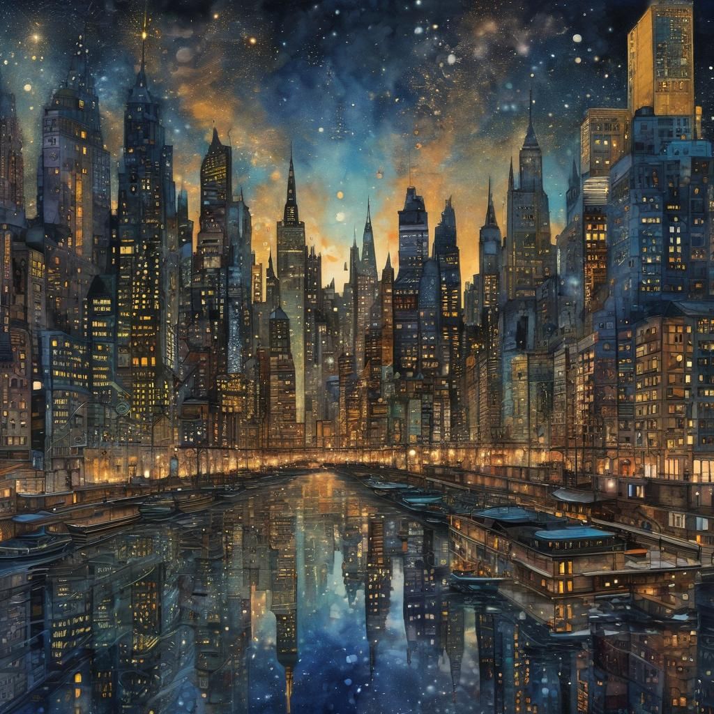 Nighttime in the city