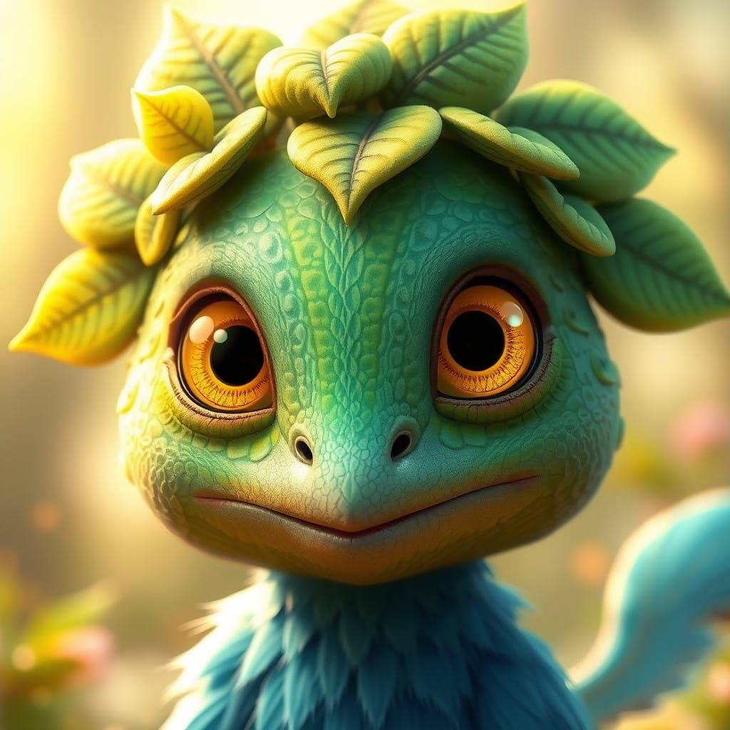 Enchanting Forest Sprite in Vibrant Digital Art