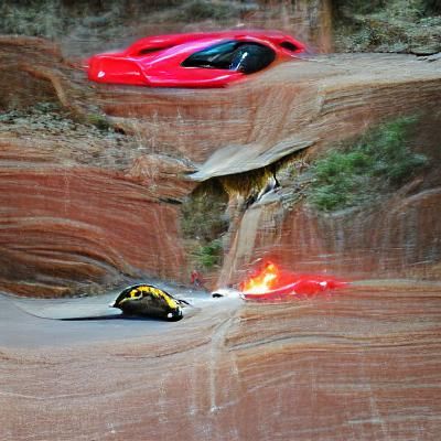 Ferrari Drives Through Zion National Park