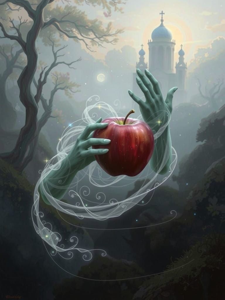 A short, chubby ethereal, translucent, bioluminescent ghost torso holding, its glow illuminating the surrounding air, ge...