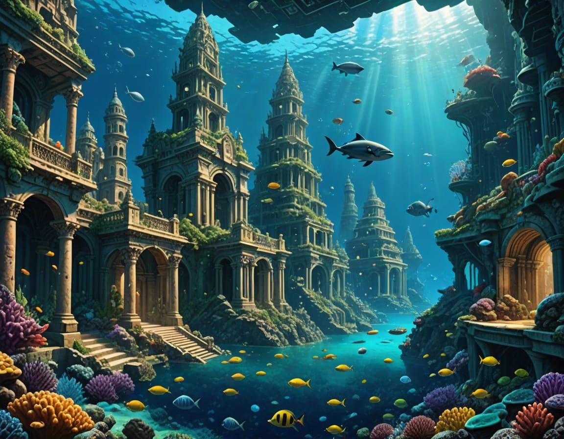 Atlantis: Classical City Thriving Undersea