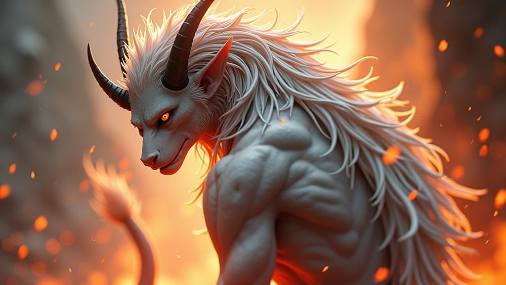 Majestic Wight Devil Seeking Warmth in 3D Anime Style