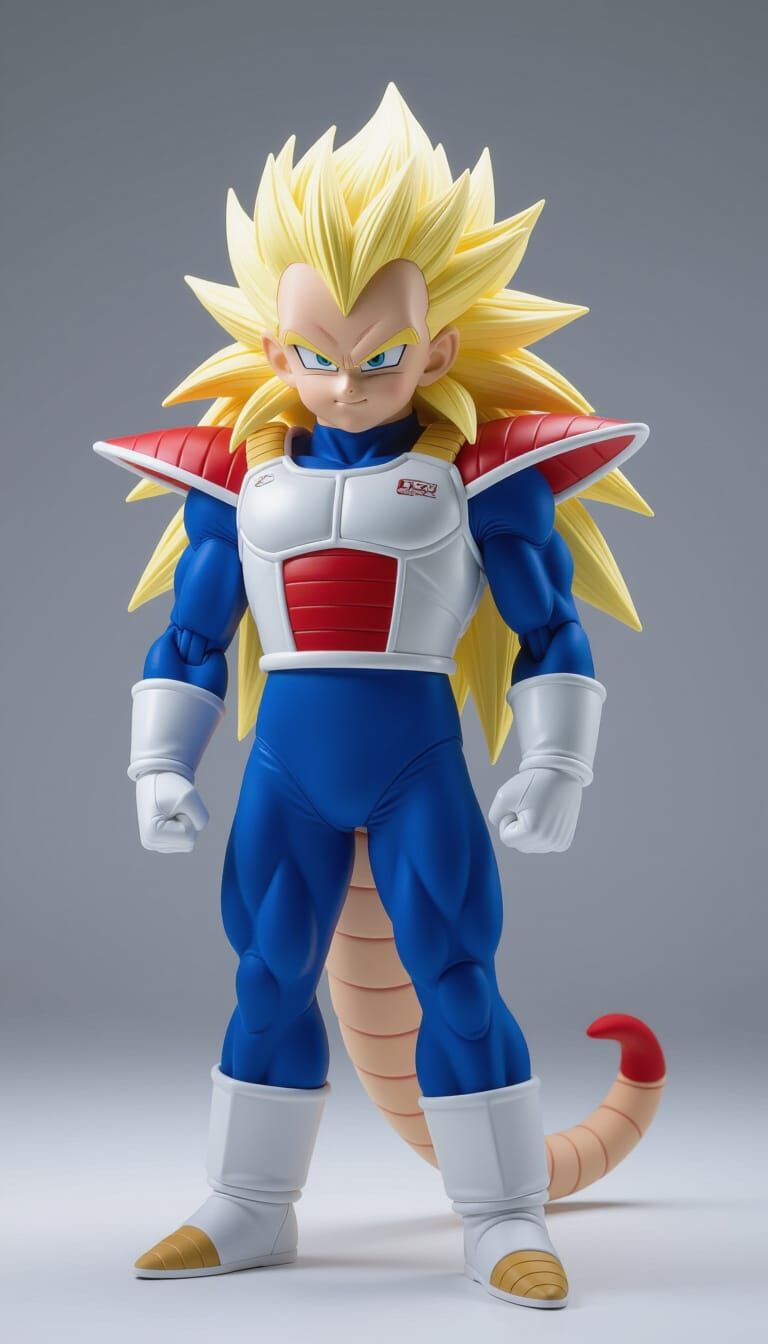 Baby Vegeta in White and Blue Armor, Full Body