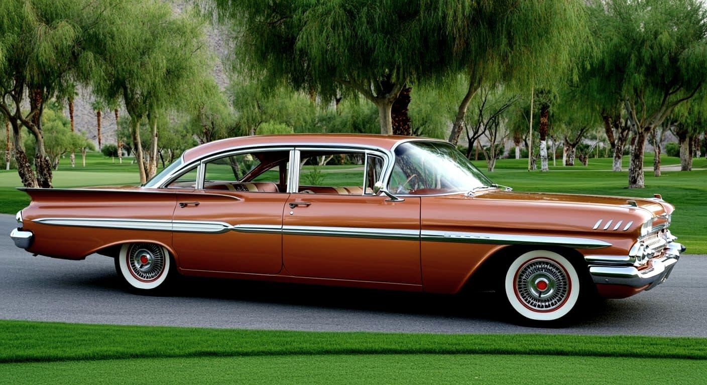 1959 Chevrolet Hardtop at Palm Springs Golf Course
