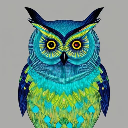 Colorful Owl Illustration