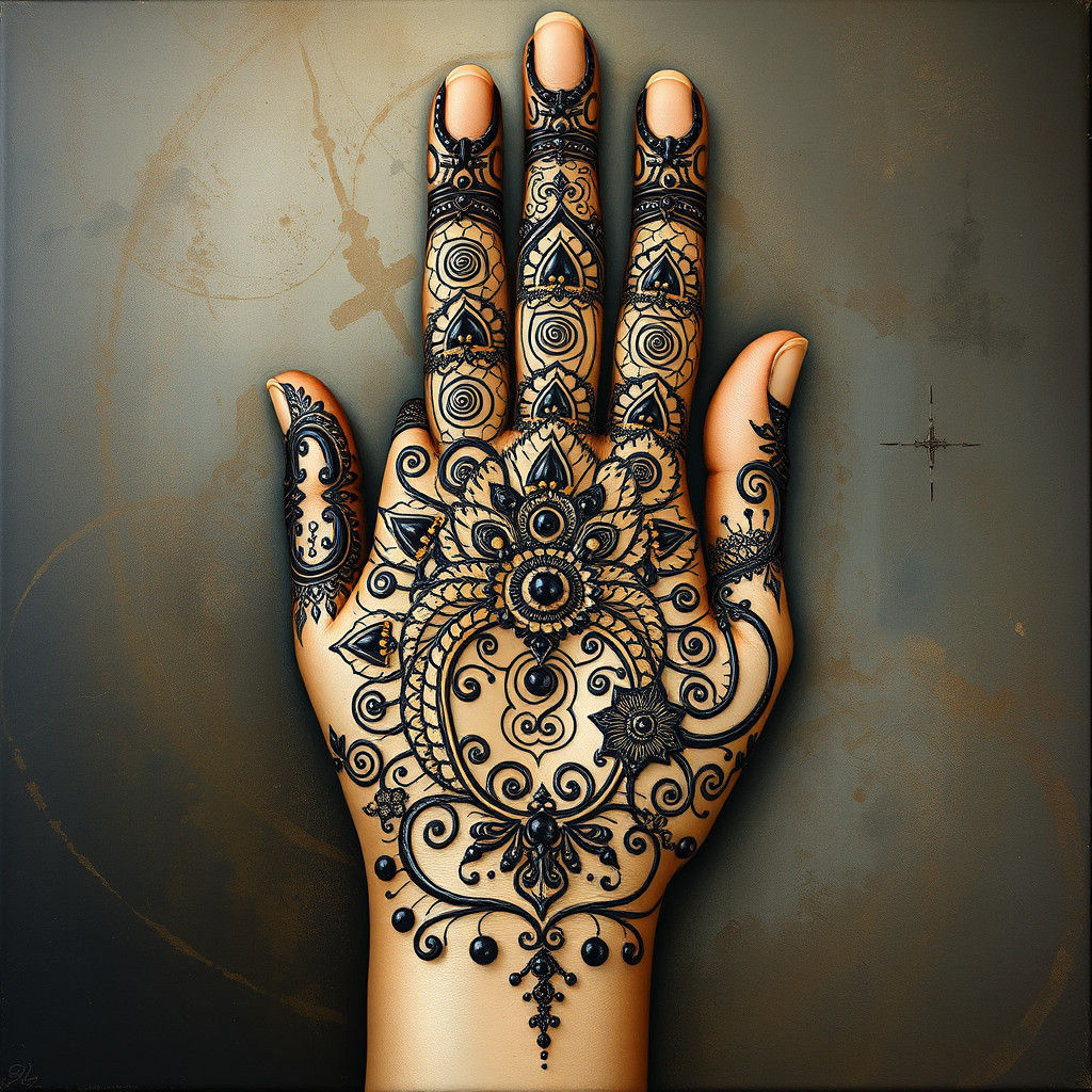 Surreal Henna Art Melts in Impasto Trompe L'oeil