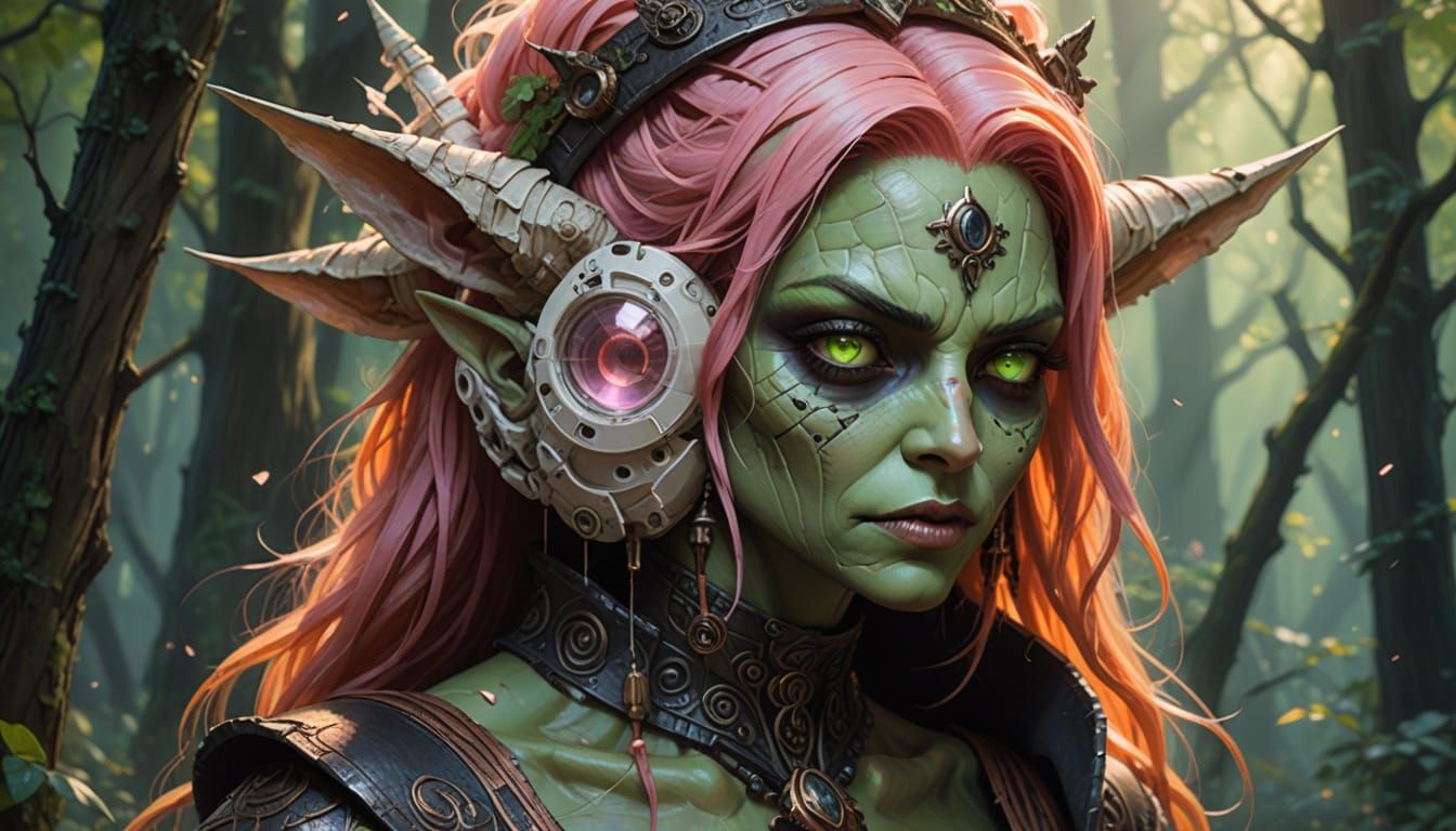 Mummified Witch Girl in Anime Style