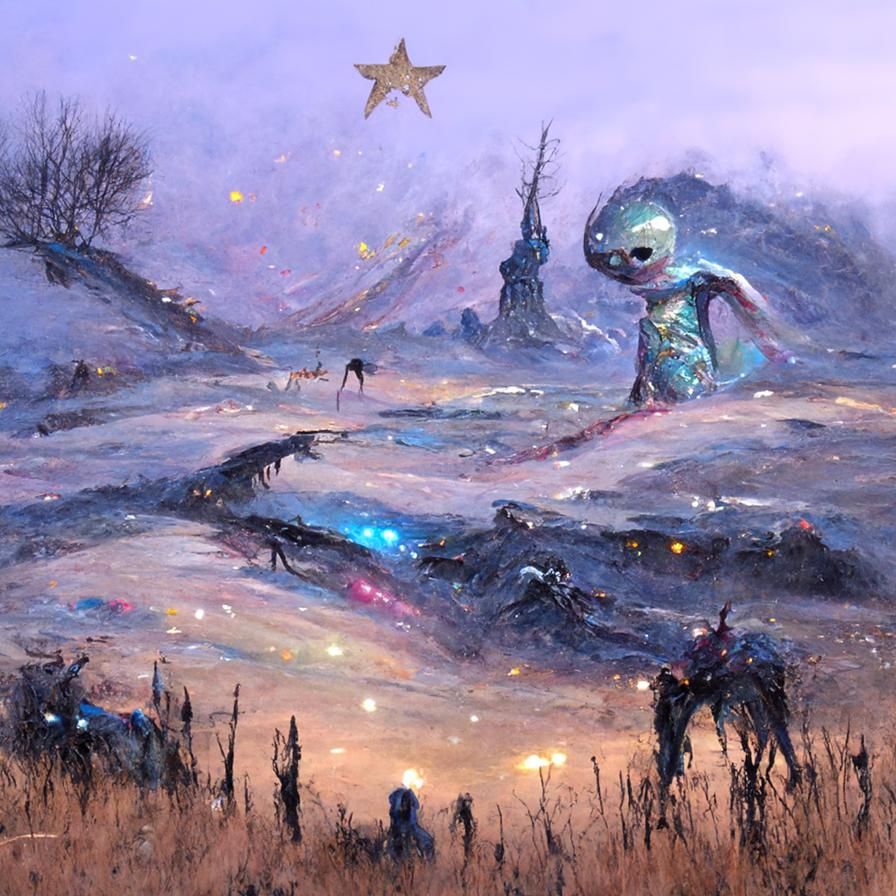 I saw a star rise high in the evening sky. It hung like a jewel, softly shining.