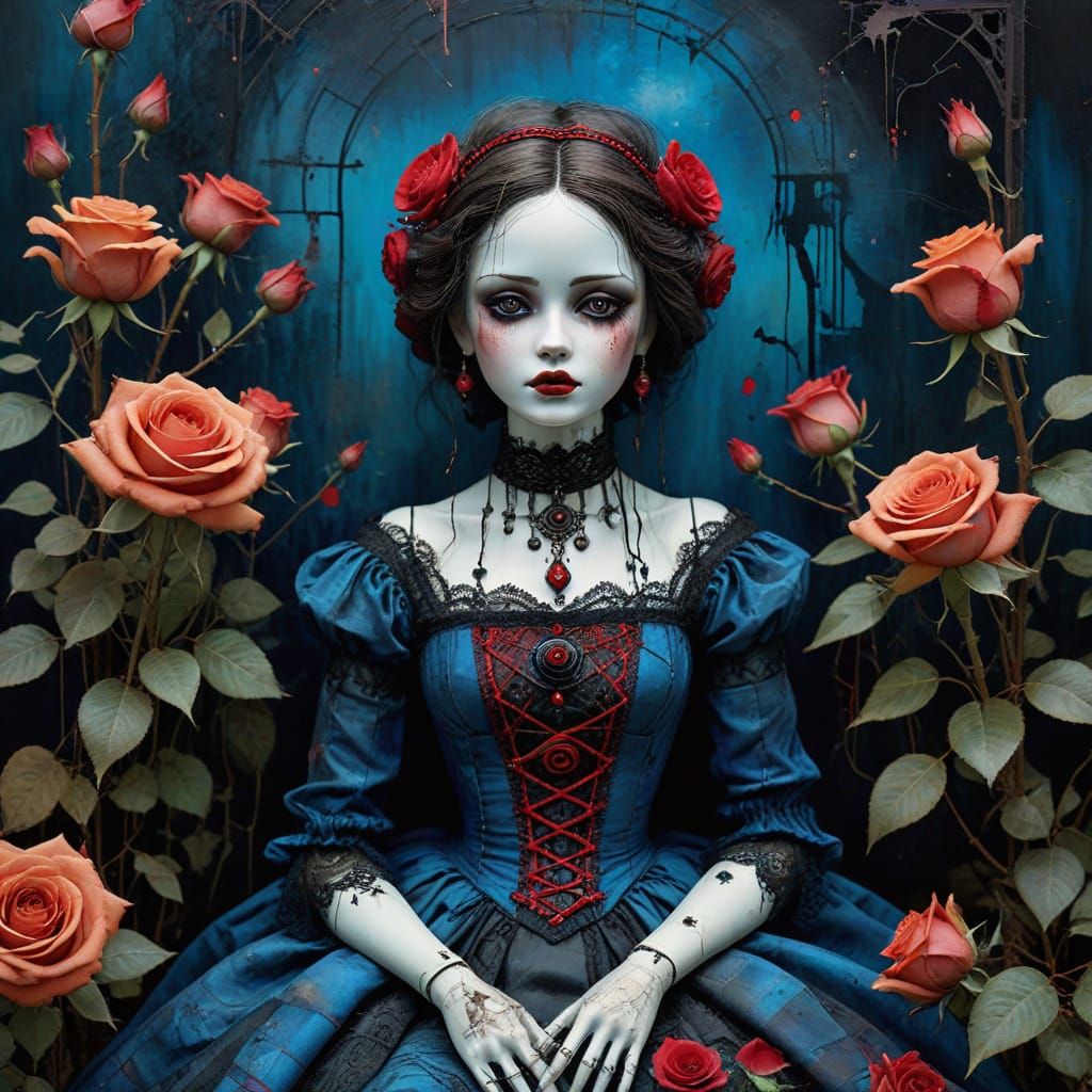 gothic porcelain doll