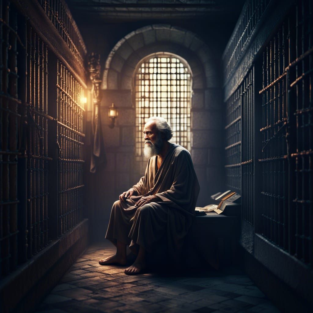 Socrates Awaiting Death: A Digital Matte Painting
