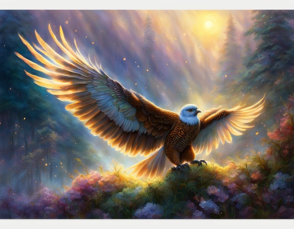 Glowing Wing Close-Up in Ethereal Fantasy Art