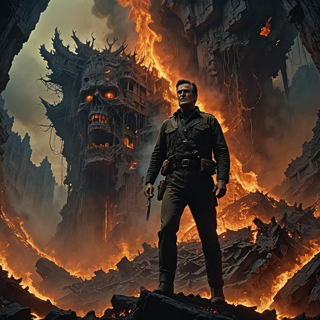 Bruce Campbell Rising From Hell: Digital Matte Painting