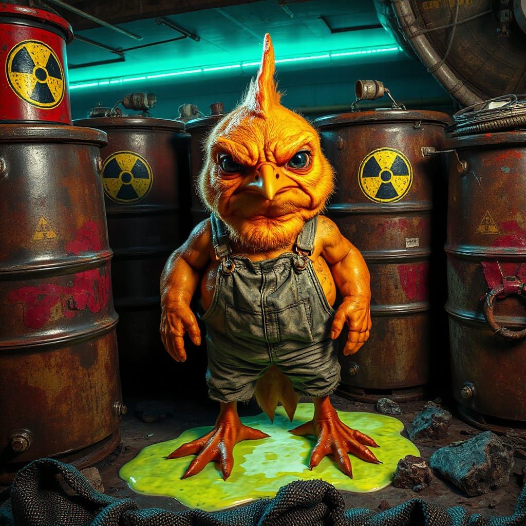 Mutated Chick in Toxic Wasteland, Biomechanical Style