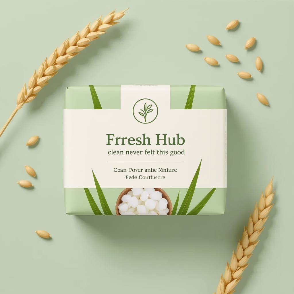 Minimalist Soap Packaging for Fresh Hub with Rice