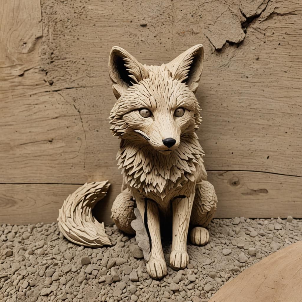 Ethereal Fox Made of Ash
