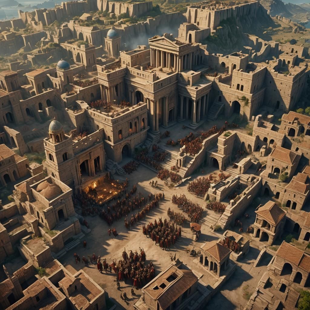 Epic Siege of Troy: A Matte Painting