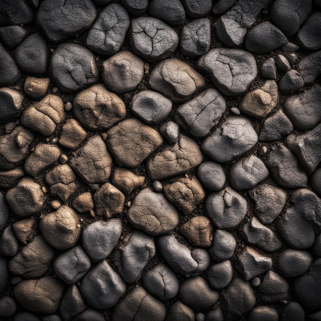 Hyperrealistic Textural Gradient from Rough to Smooth