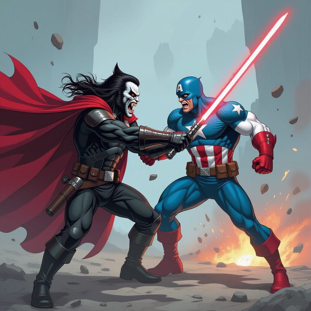 Star Wars Warrior Battles Comic Hero in Bisley Style