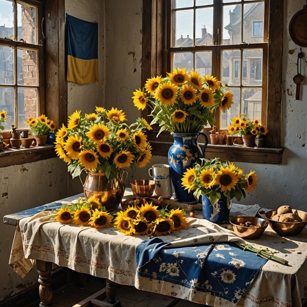 Ukrainian Still Life in Vibrant Colors and Whimsical Light
