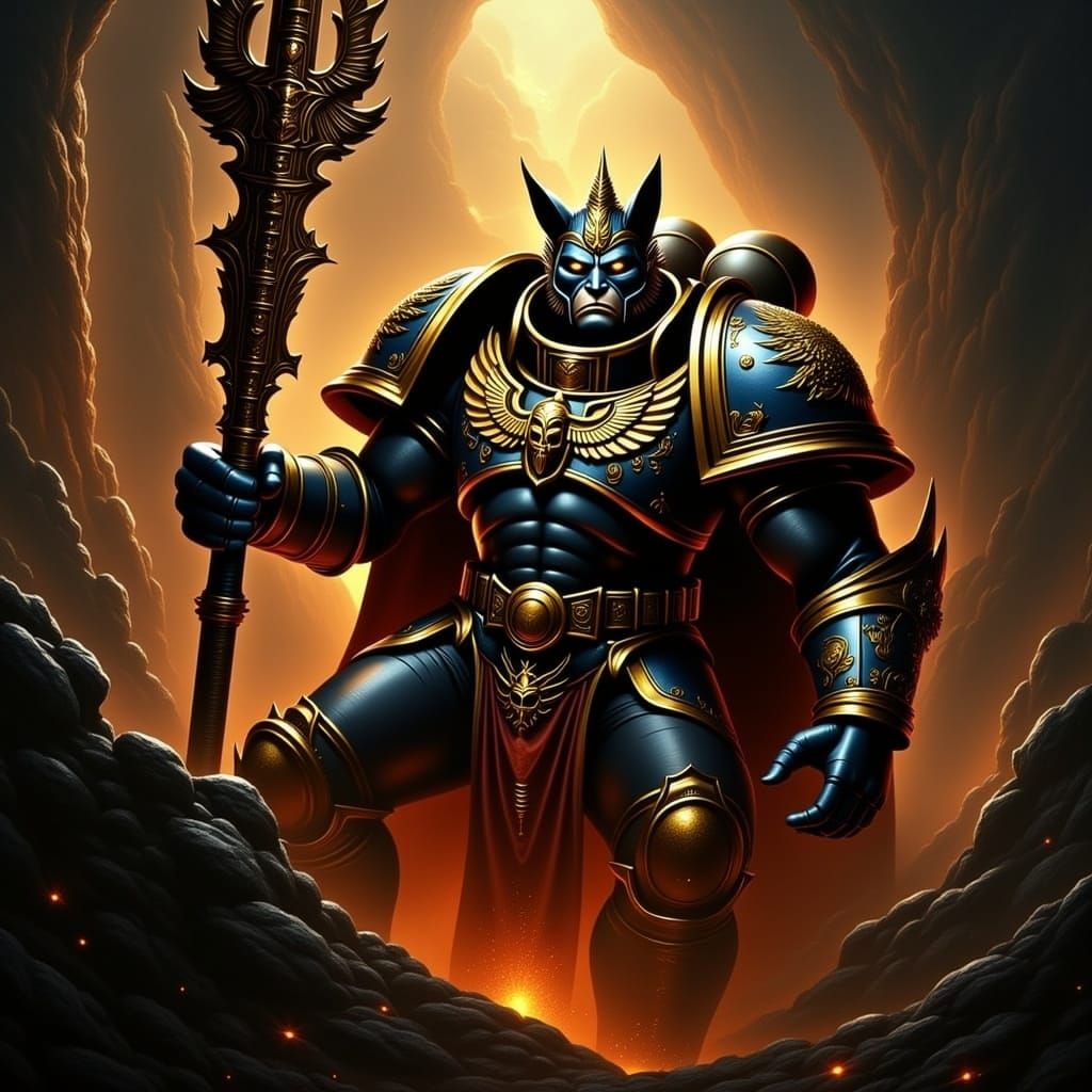 God Emperor Canine: A Warhammer 40k Inspired Fine Art Painti...