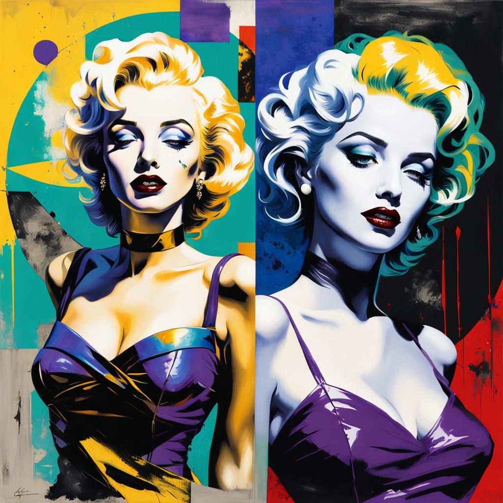 Vibrant Pop Art Collage in Mixed Styles
