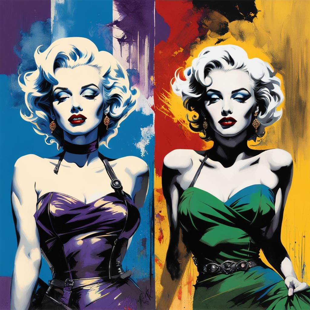 Vibrant Pop Art Collage in Surreal Style