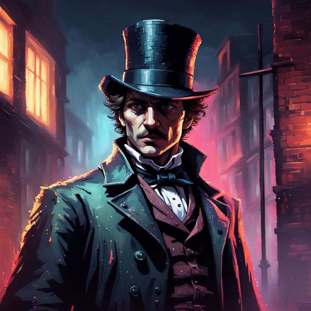 Hyperrealistic Pixel Art Jack the Ripper