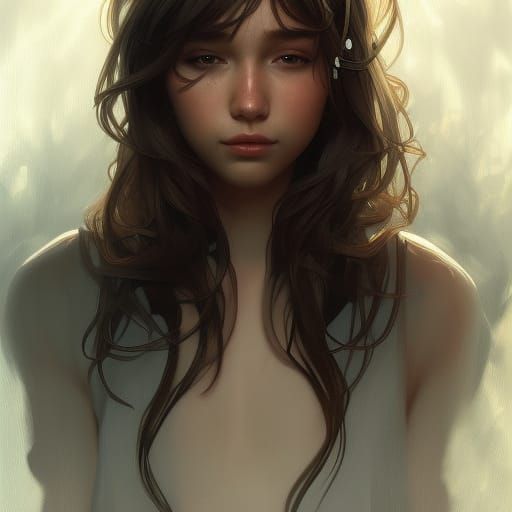 Detailed Portrait with Volumetric Lighting