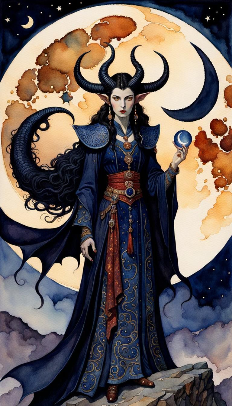 Tiefling Witch for Pathfinder