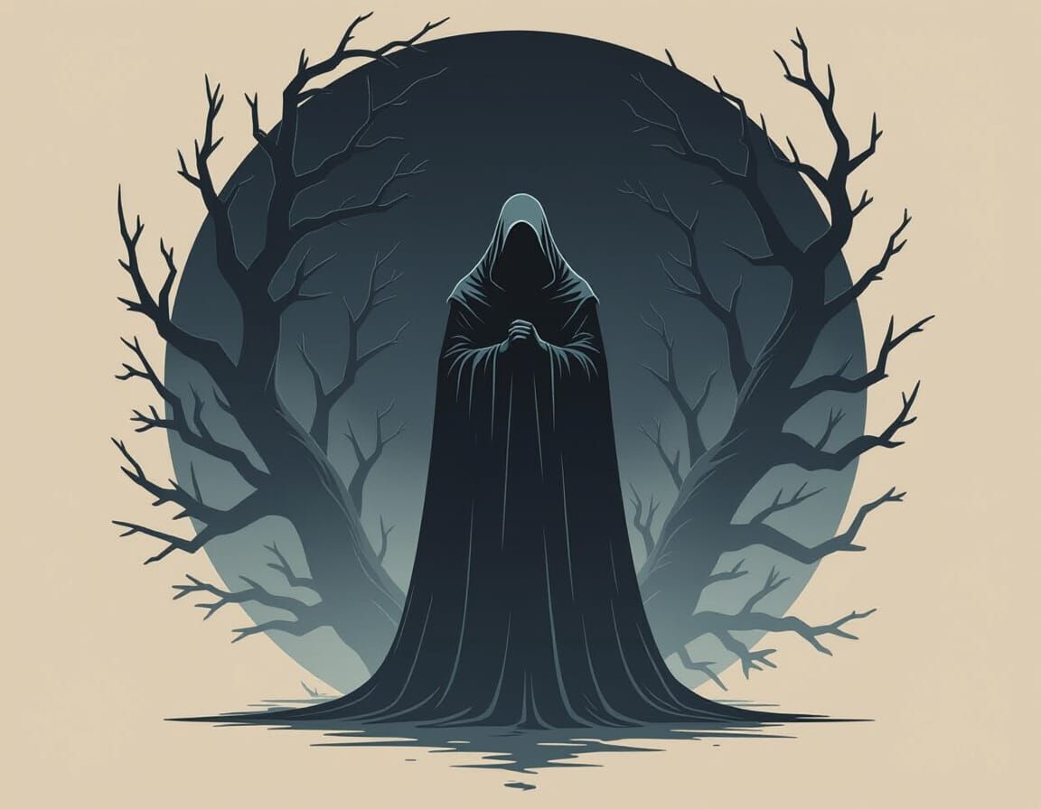 Ominous Figure Shrouded in Darkness