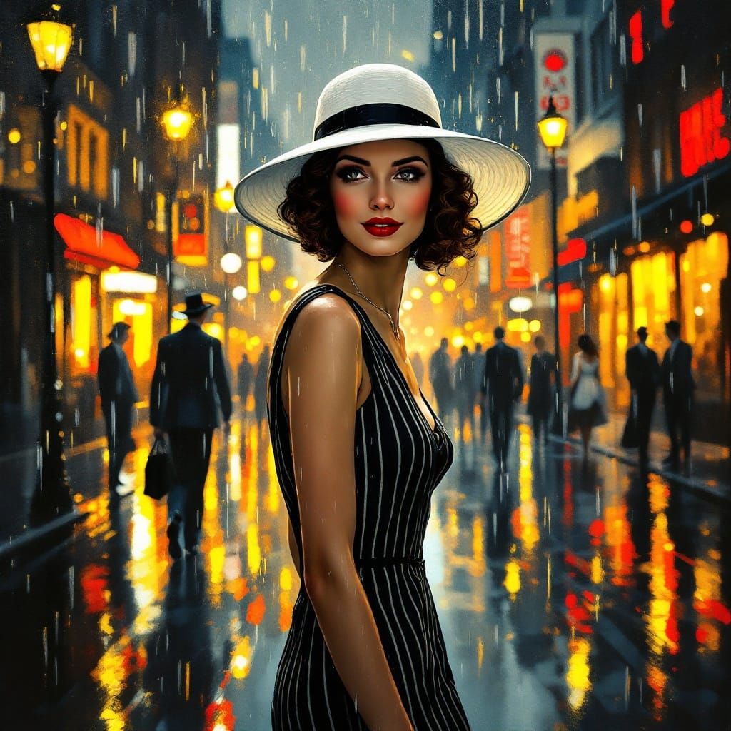 Femme Fatale in Golden Hour Glow