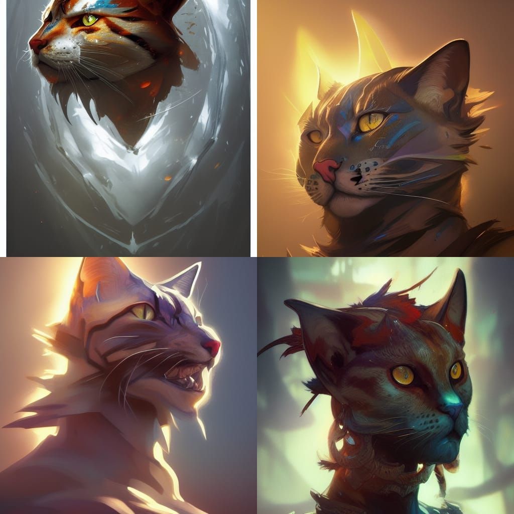 Hyperdetailed Warrior Cat Portrait in Unreal Engine 5