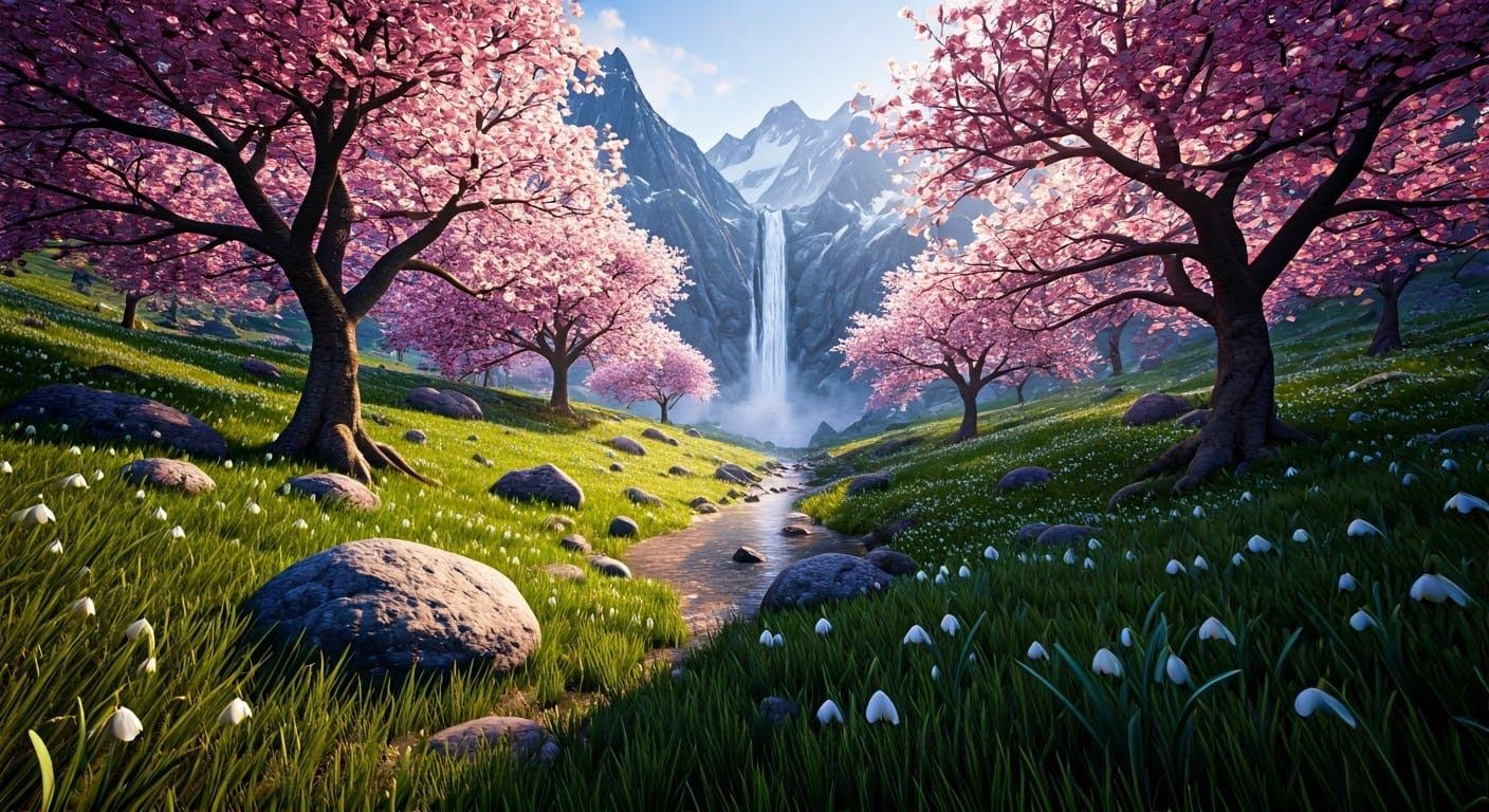 Enchanted Cherry Blossom Paradise