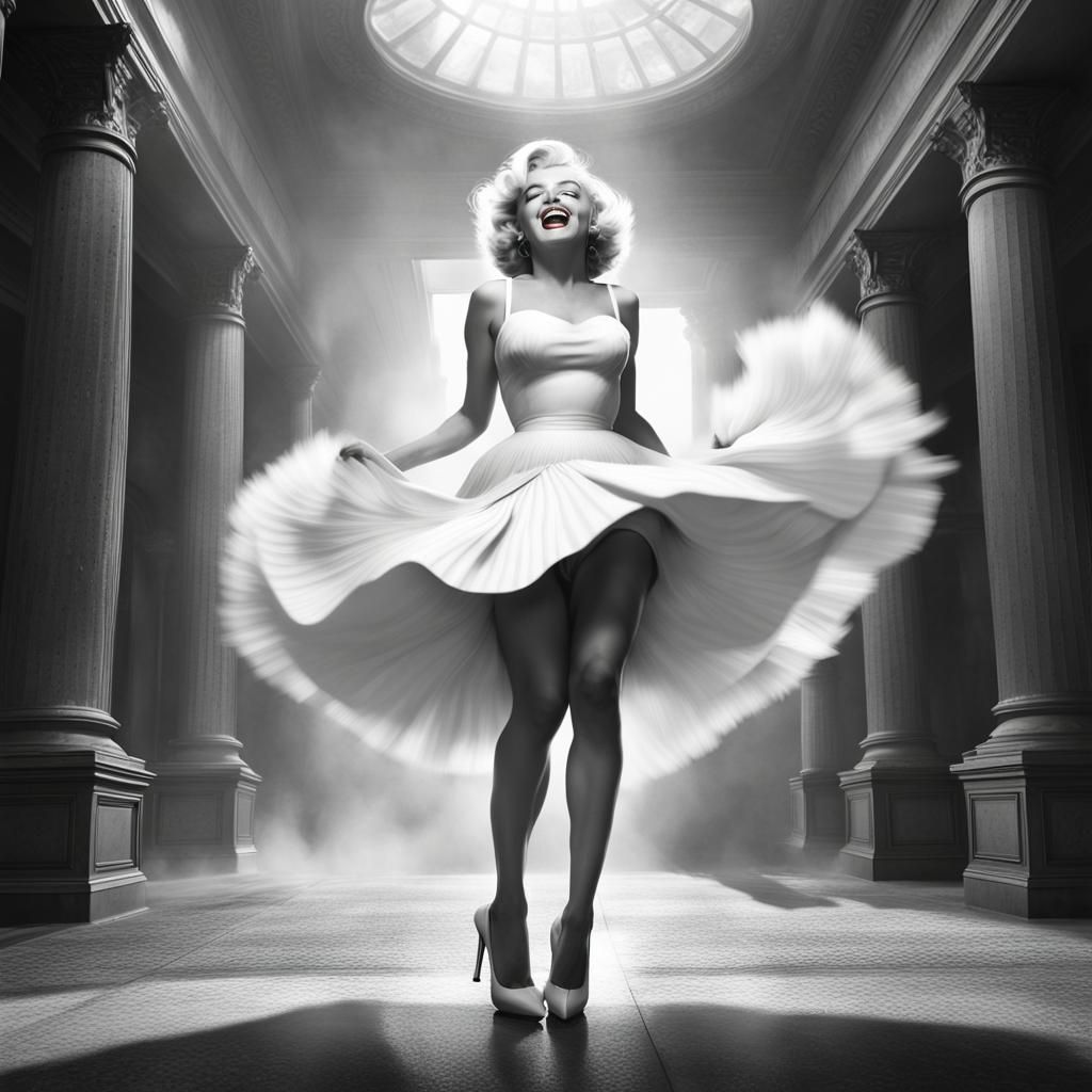 Classic Marilyn Monroe Black and White Photo