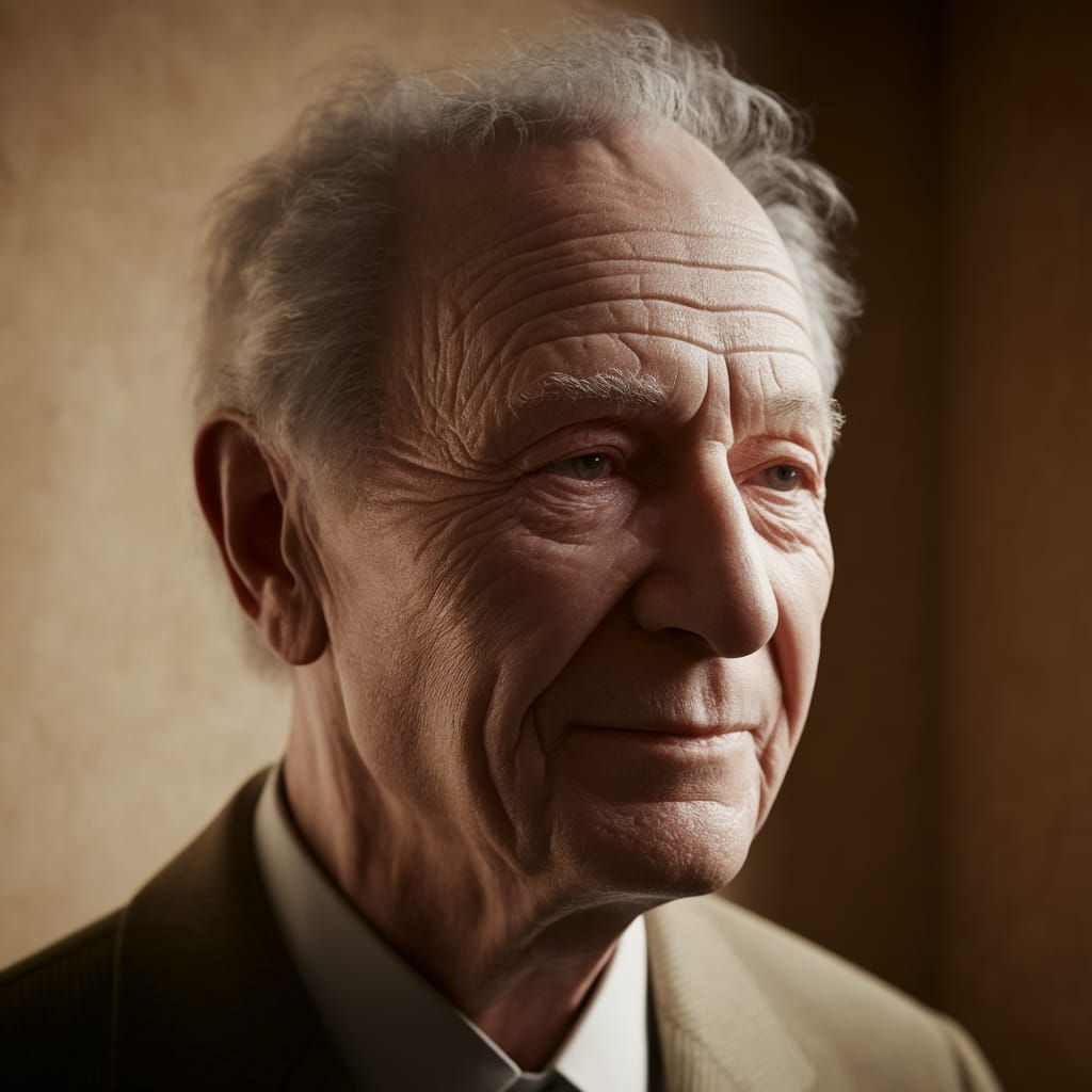 Dignified Portrait of an Elderly Man in Soft Light