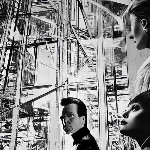 Timeless Noir Portrait of Andy Warhol and Edie Sedgwick