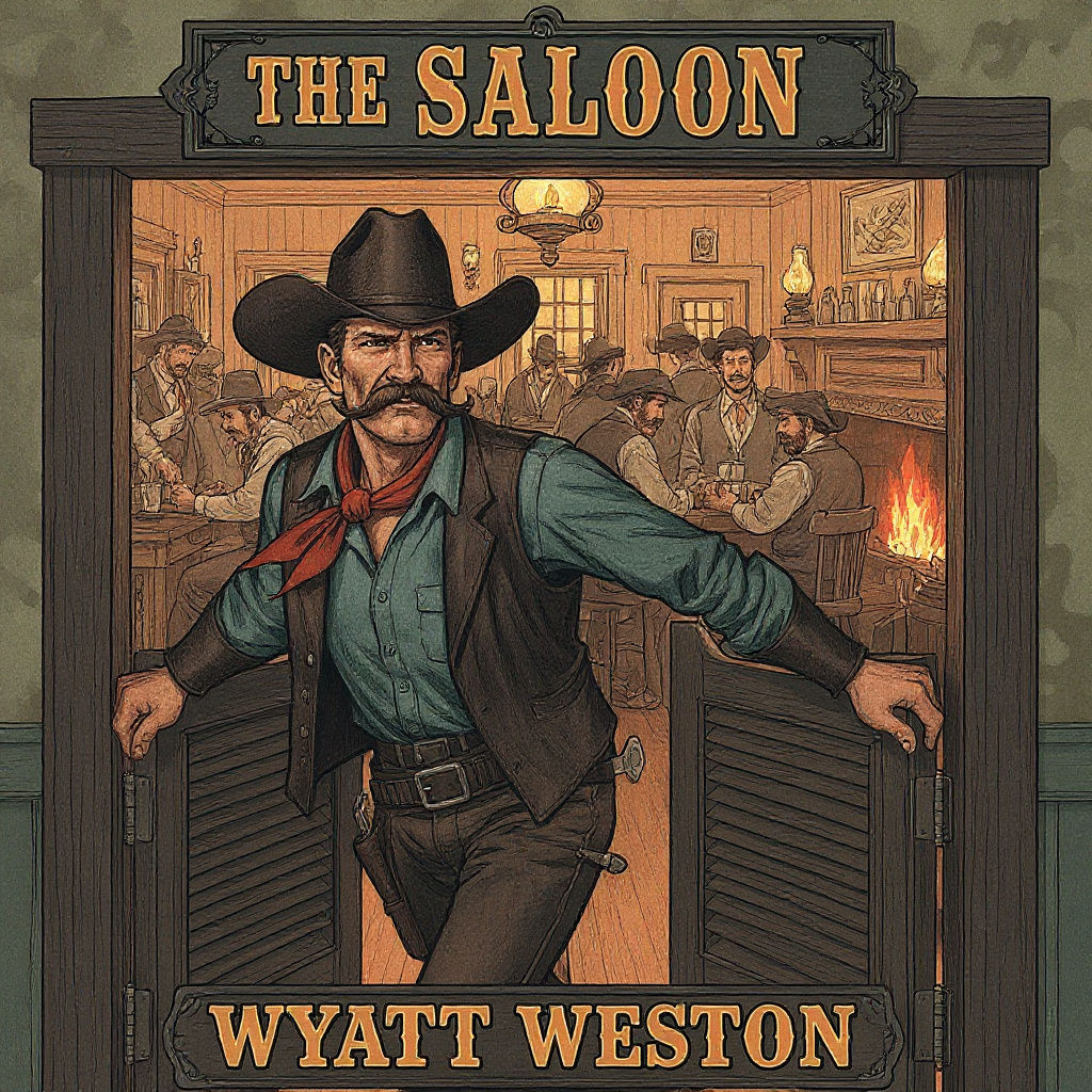 Vintage 1930s Western Poster: The Saloon