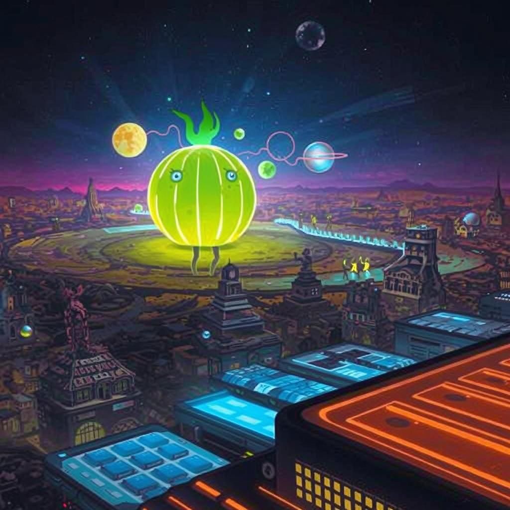 Surreal Alien Dream Walker in Cosmic Dreamscape