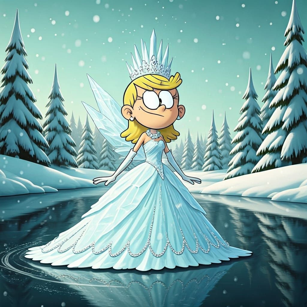 Picture Lola Loud from The Loud House as a high fashion ice ...