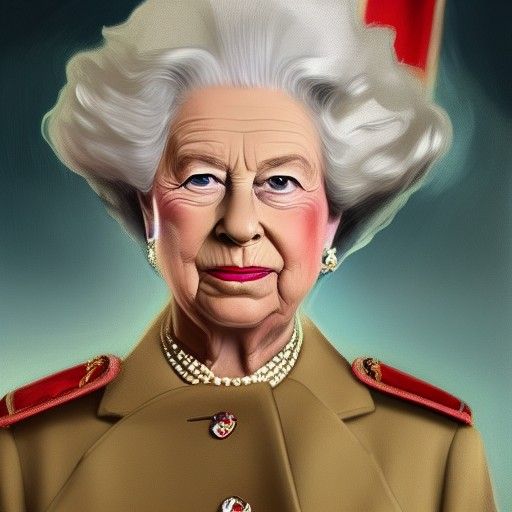 Queen Elizabeth II as Soviet Officer