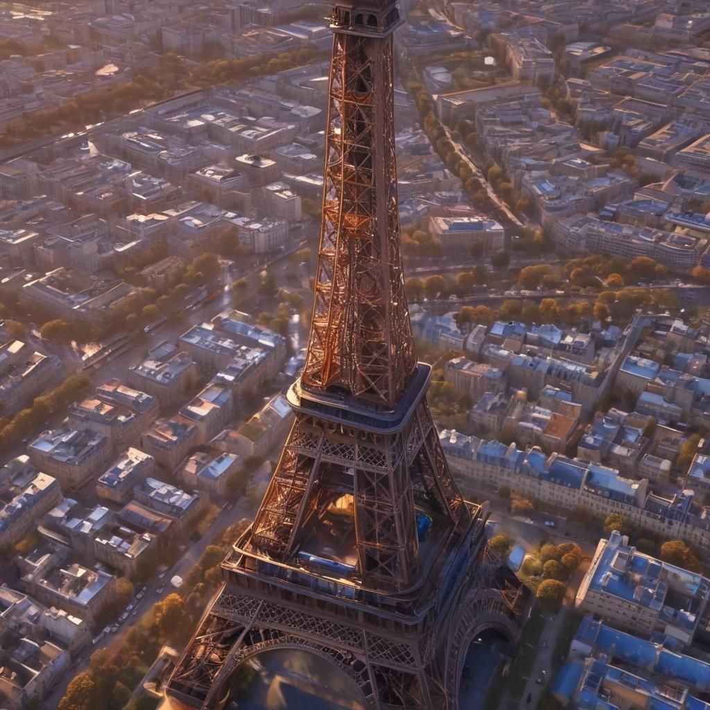 Eiffel Tower in Surreal Fantasy Landscape