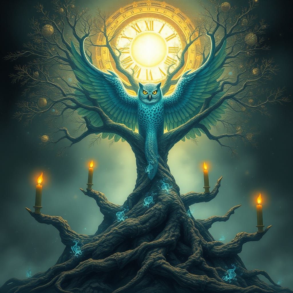 Blue Owl Leopard King: Shaman of Eternity