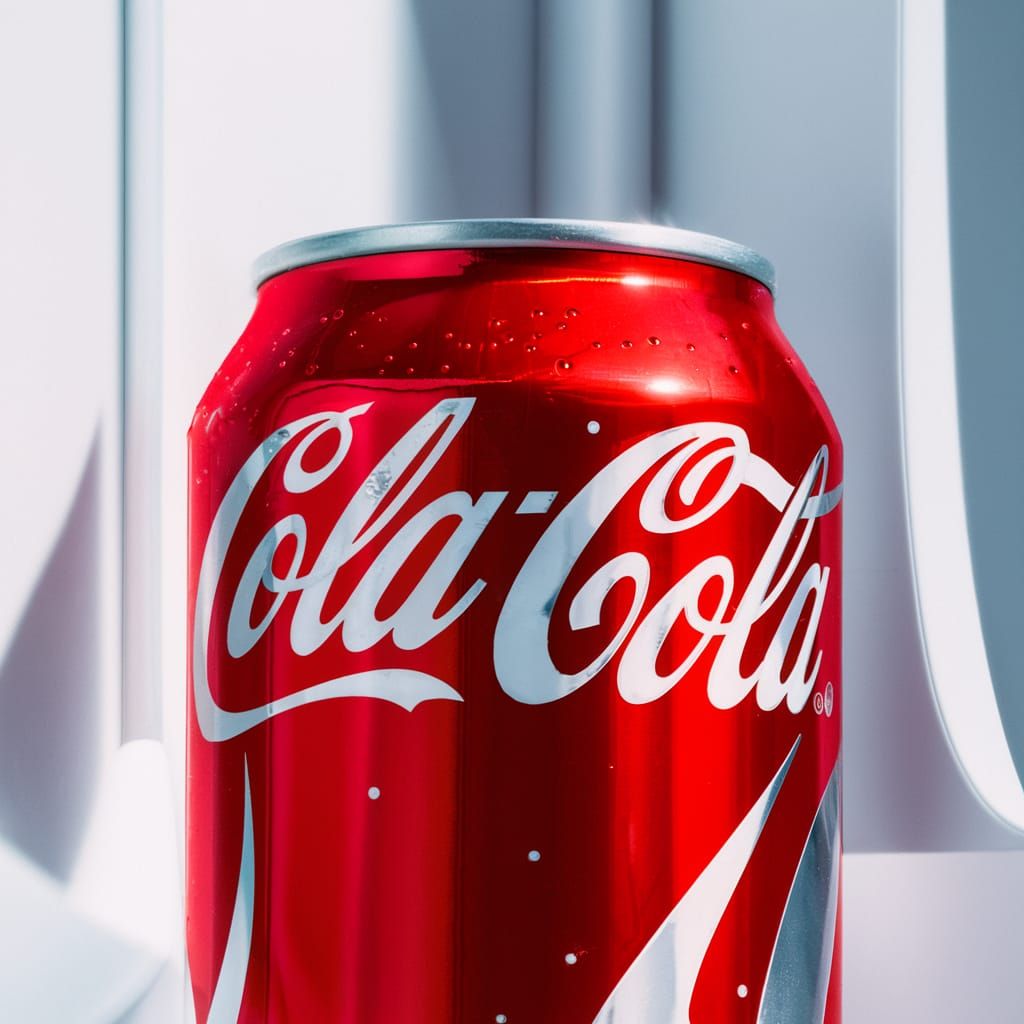 Refreshing Cola Cola Soda Can Close-Up