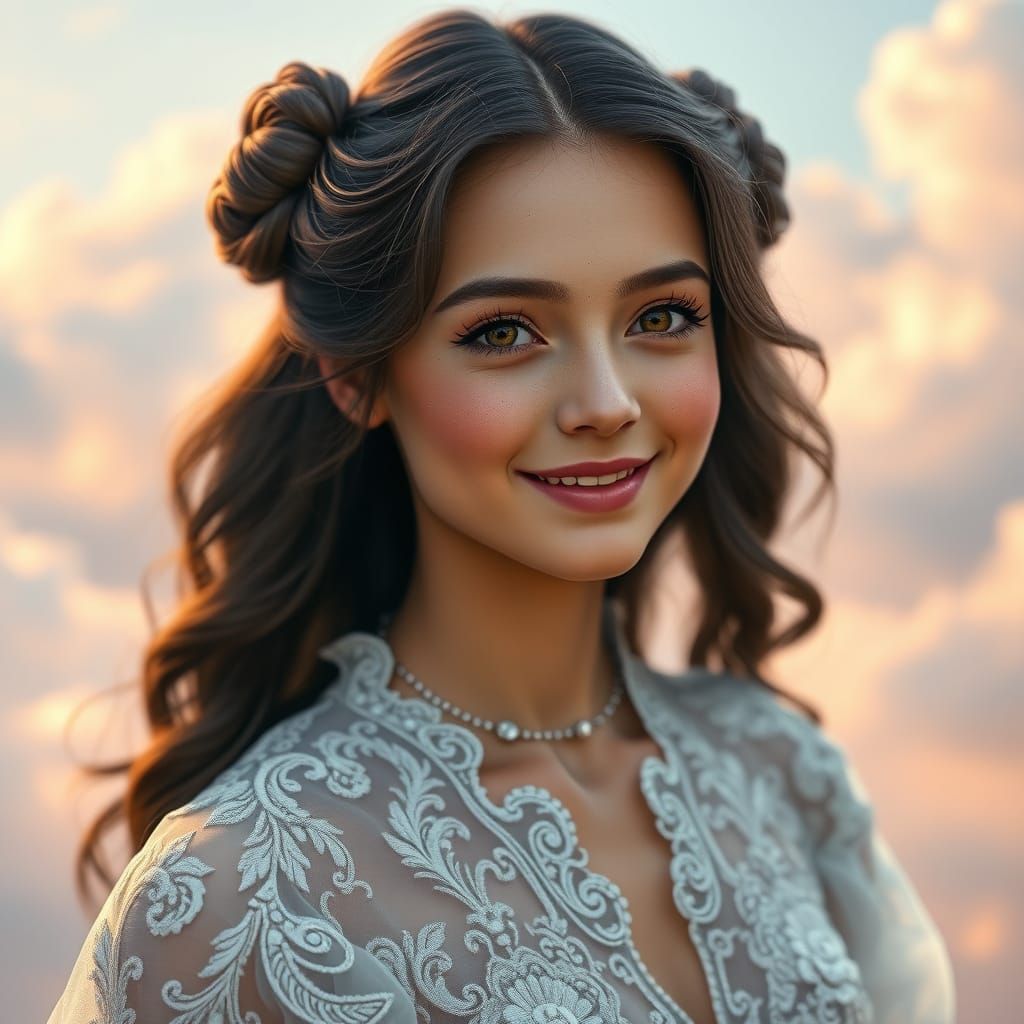 Ethereal Beauty in a Whimsical Dreamscape